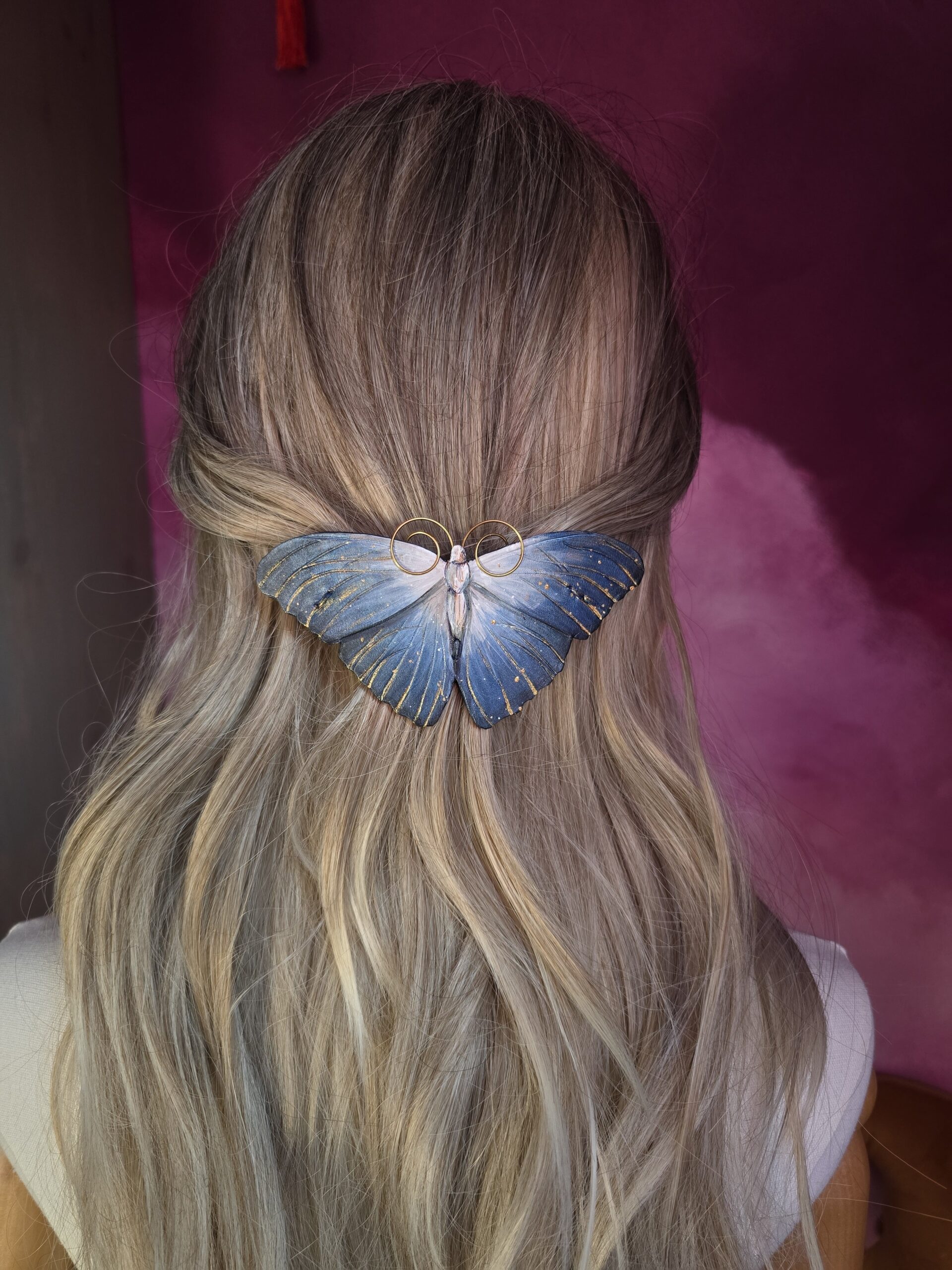 Niebieska ciemka 1.0 - wersja freehand - zapięcie metalowe