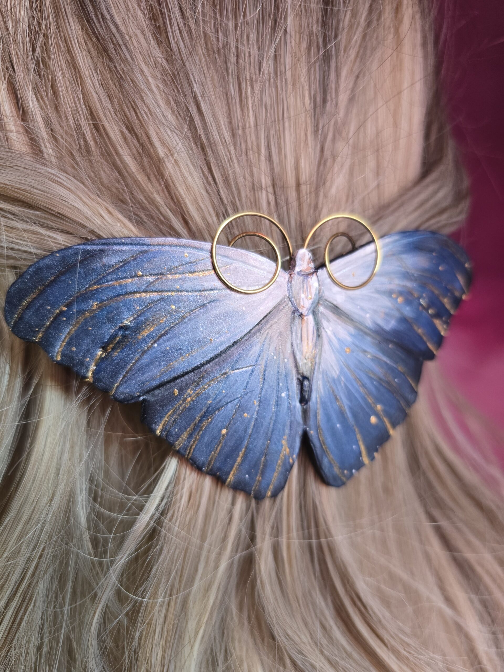 Niebieska ciemka 1.0 - wersja freehand - zapięcie metalowe - obrazek 2