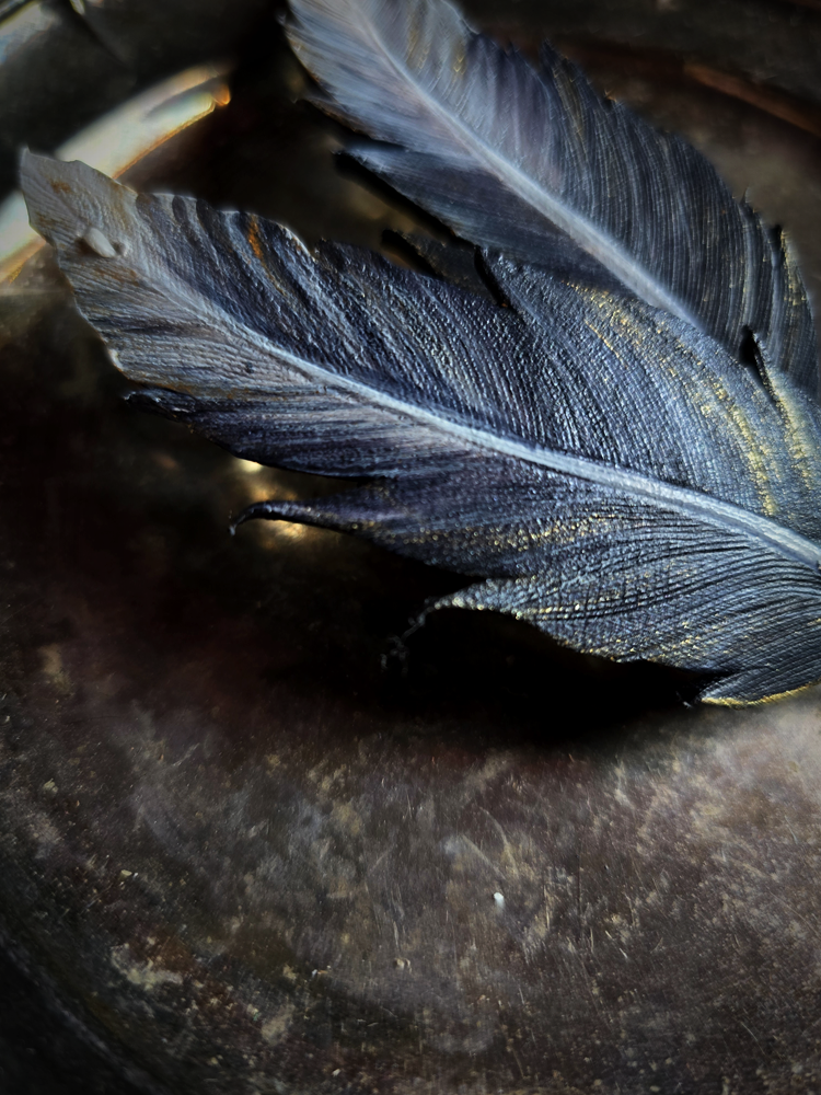 Piórko małe - stalowe - zapięcie metalowe - obrazek 3