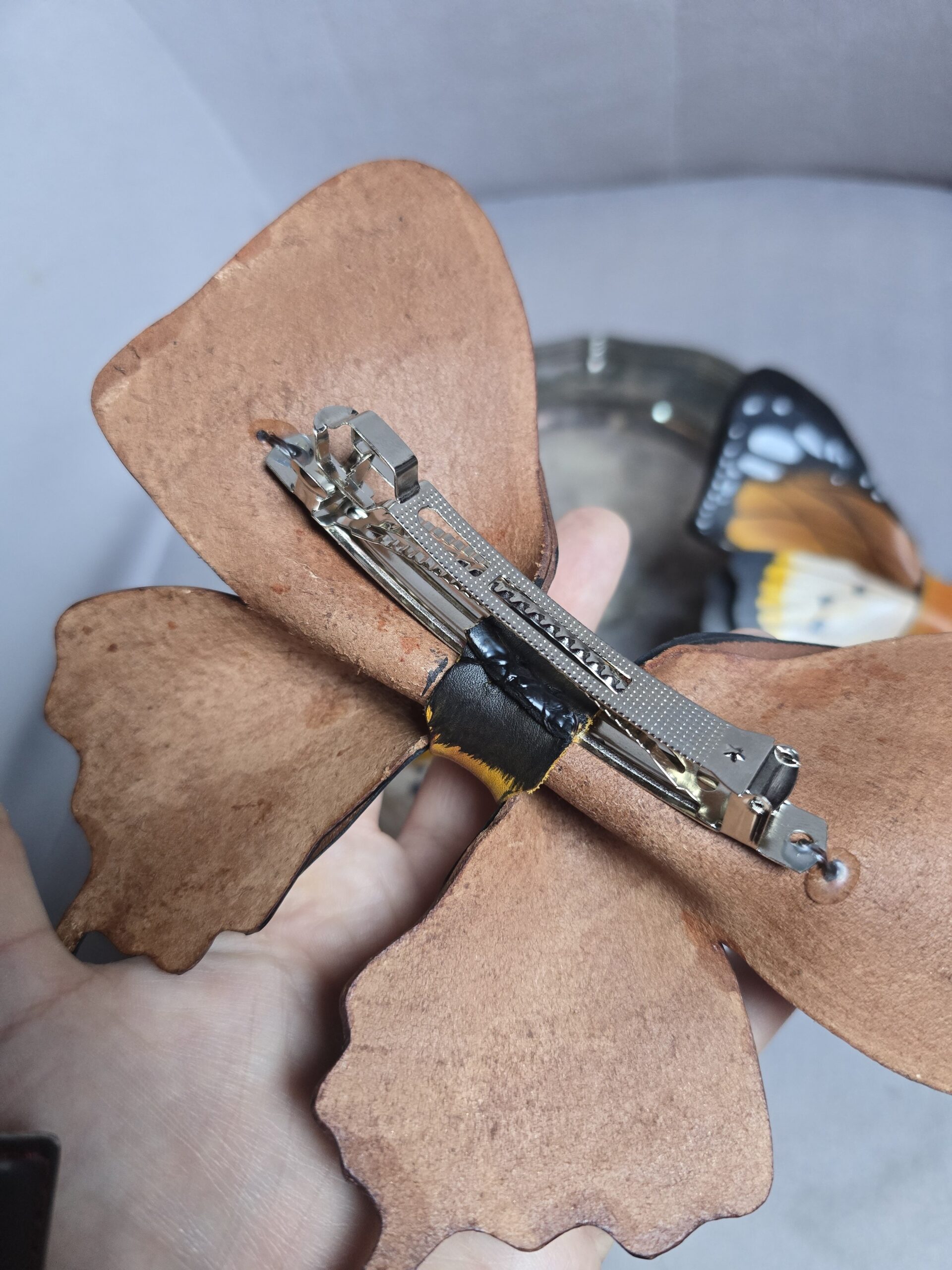 Monarcha złocisty - zapięcie metalowe - kokardy - pierwsza próba - obrazek 7