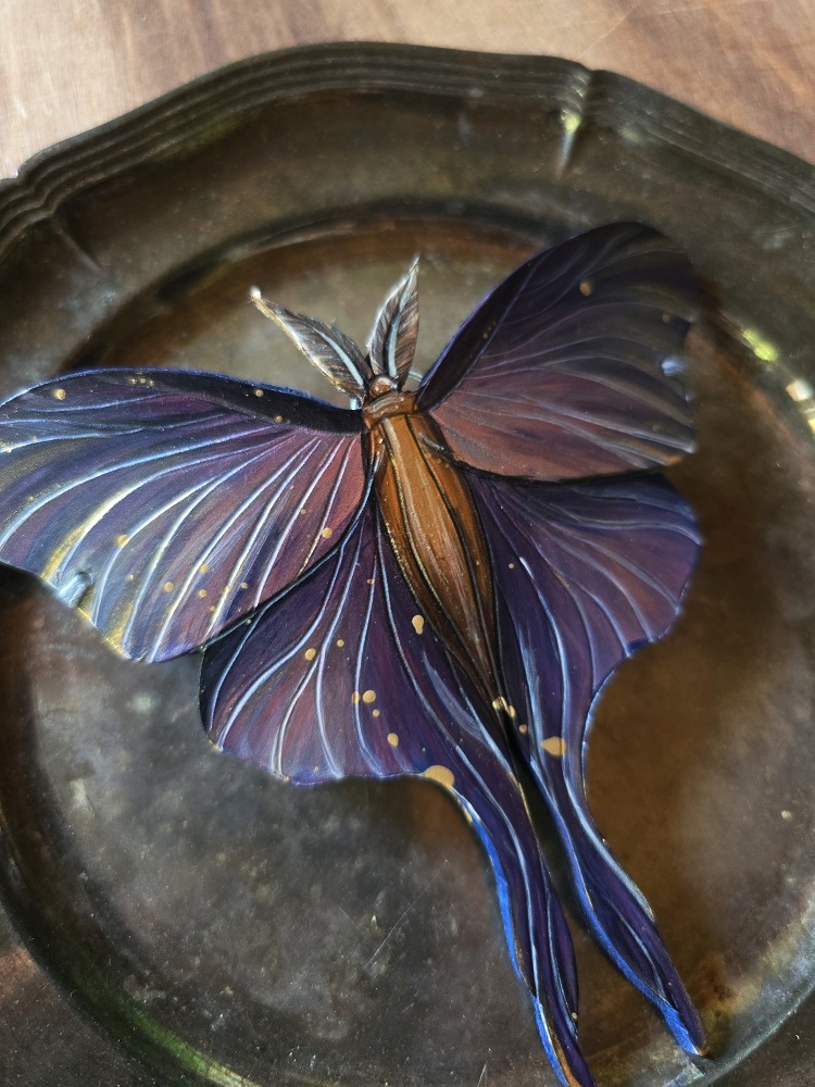 Fioletowa ciemka - wersja freehand - zapięcie metalowe P.1 - obrazek 2