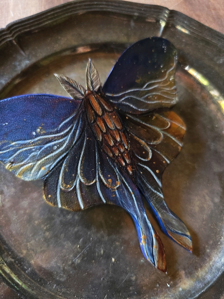 Niebieska ciemka - wersja freehand - zapięcie metalowe P.3 - obrazek 2